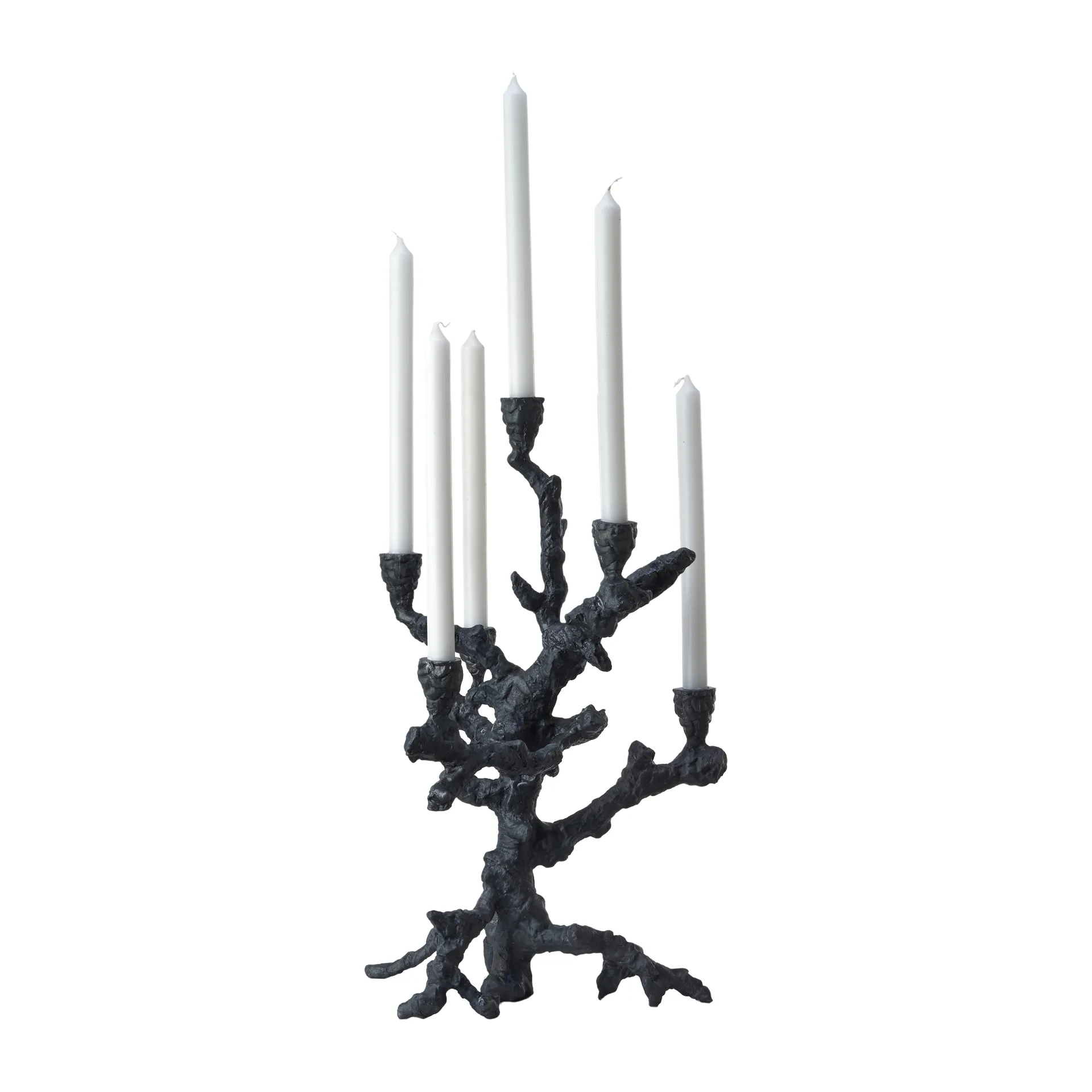 Apple tree candlestick L 53 cm, Dark grey POLSPOTTEN