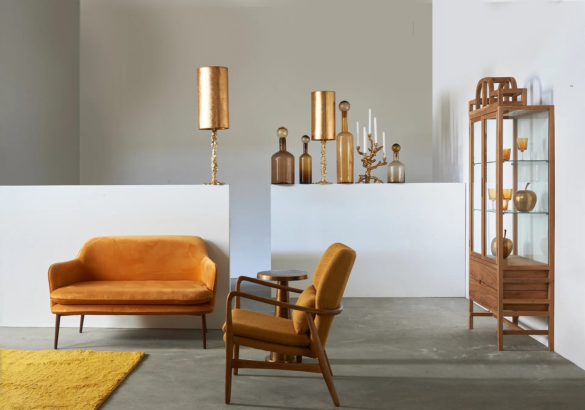 Apple tree candlestick L 53 cm, Gold POLSPOTTEN