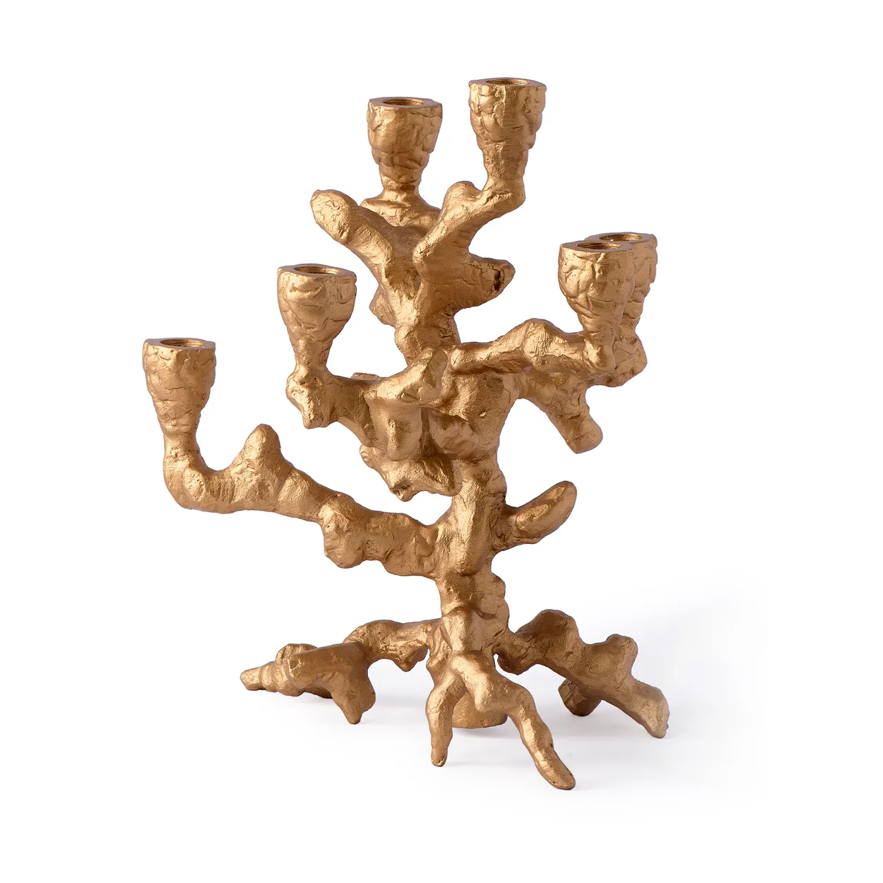 POLSPOTTEN Apple tree candlestick S 32.5 cm Gold | Scandinavian Design | Candle holders | Gold-coloured