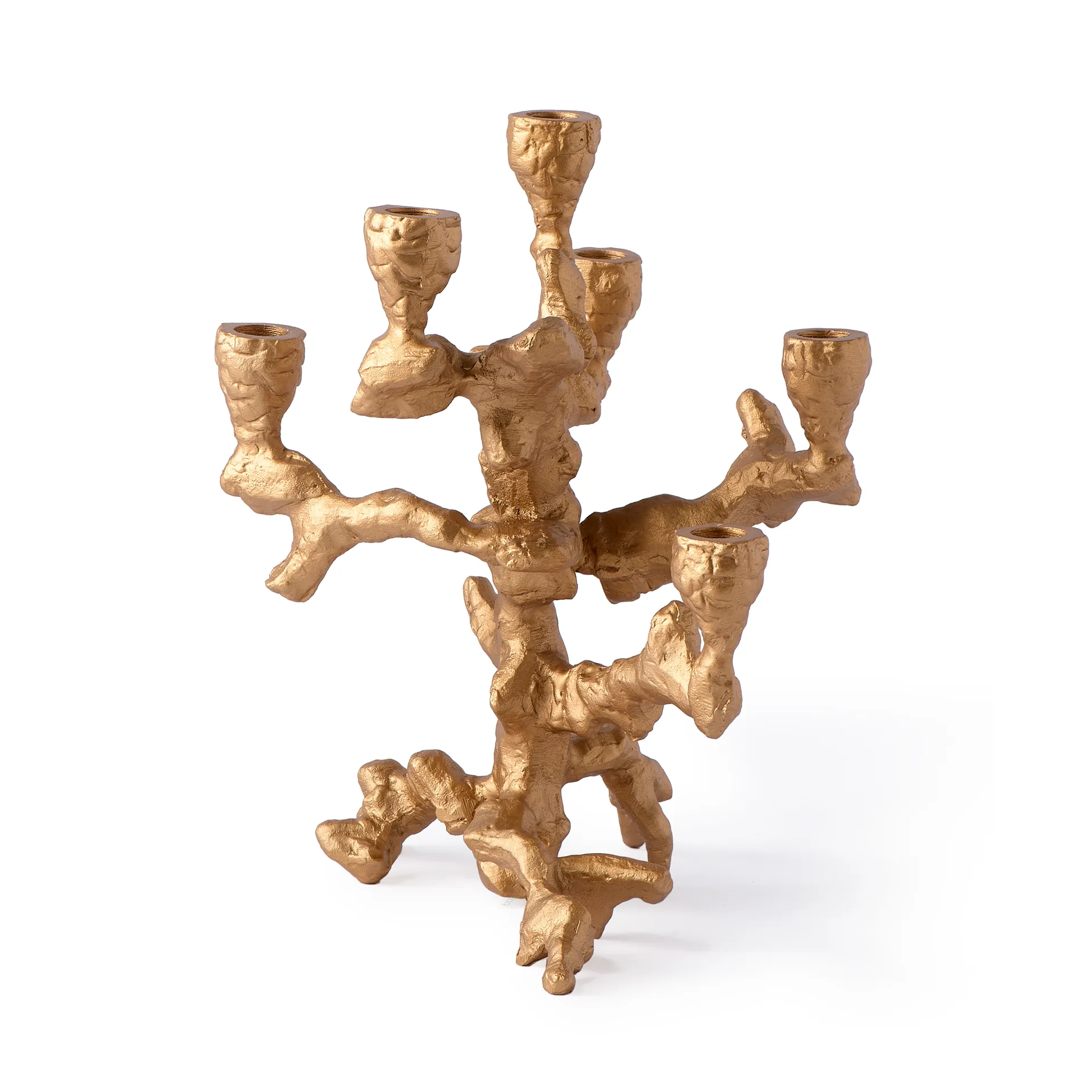 Apple tree candlestick S 32.5 cm, Gold POLSPOTTEN
