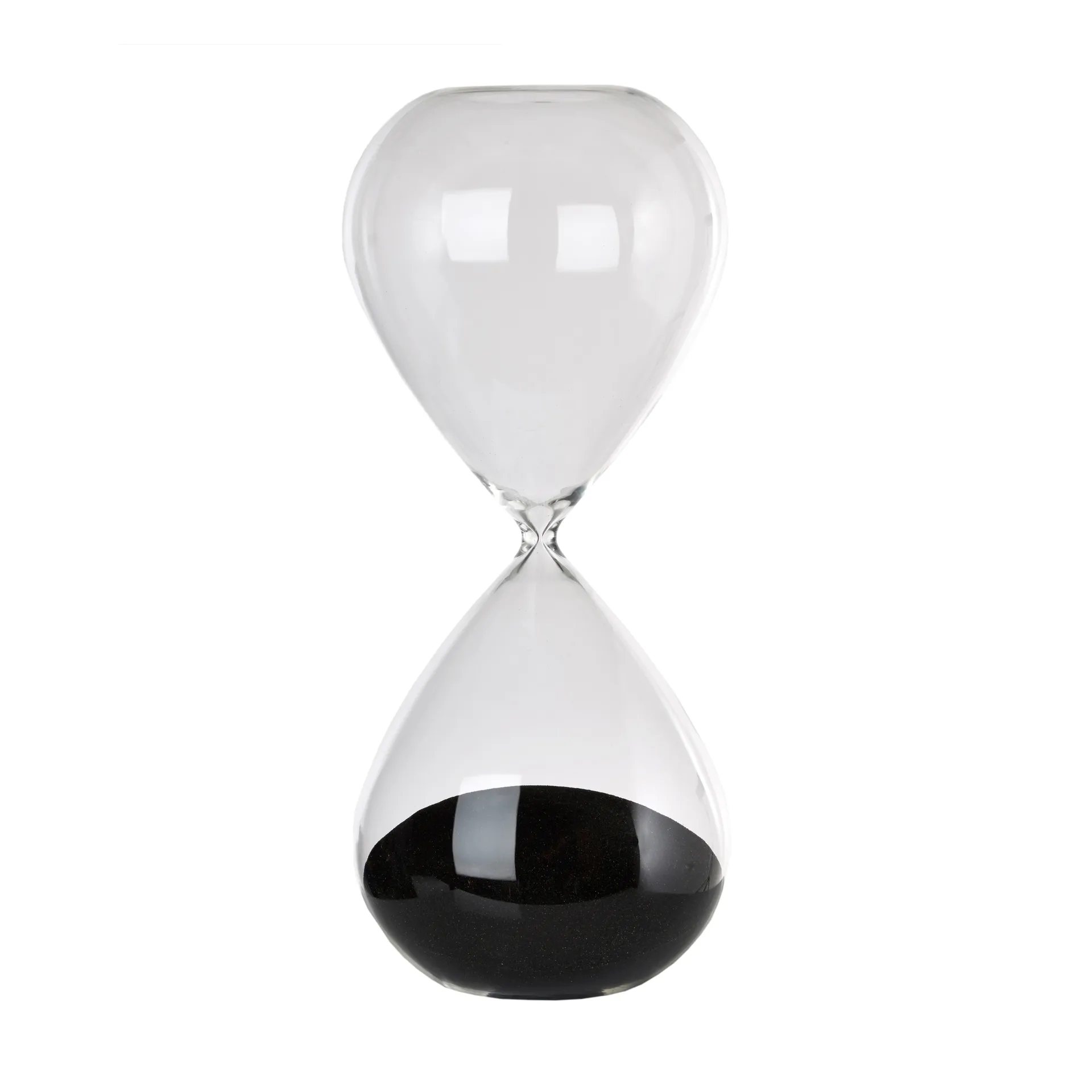 Ball hourglass L 38 cm, Black POLSPOTTEN