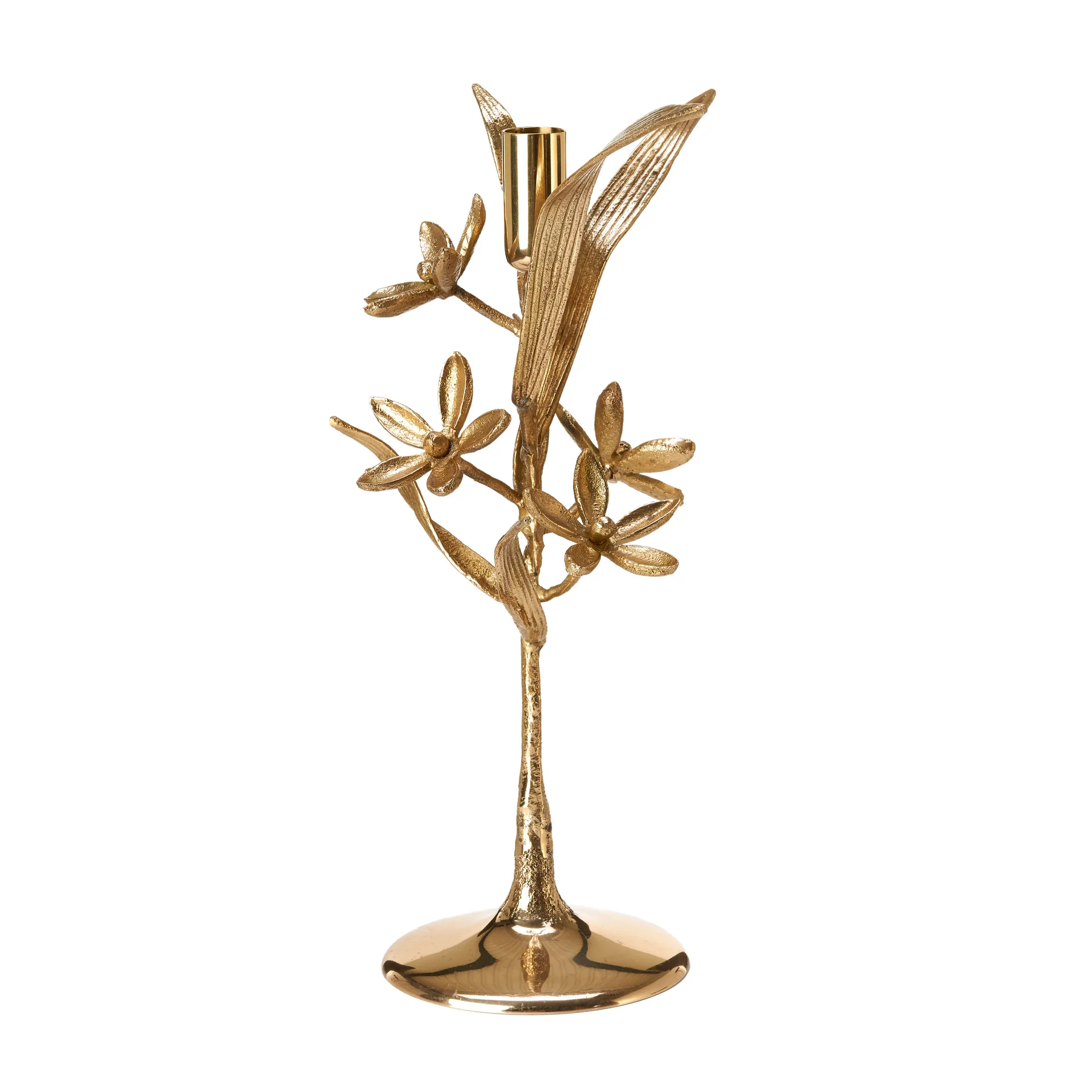 Bergamot candlestick 31 cm, Gold POLSPOTTEN