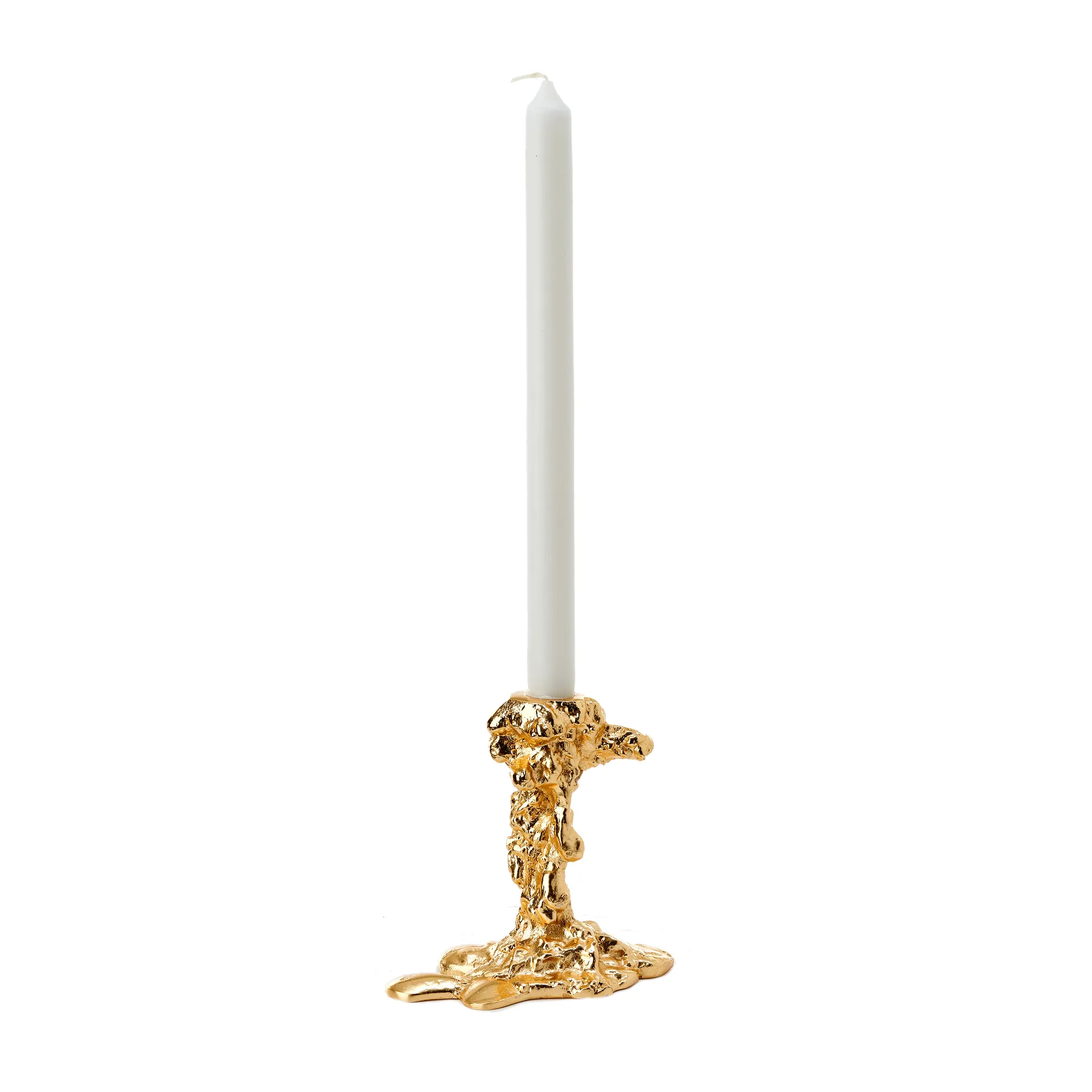 Drip candlestick 14 cm, Gold POLSPOTTEN