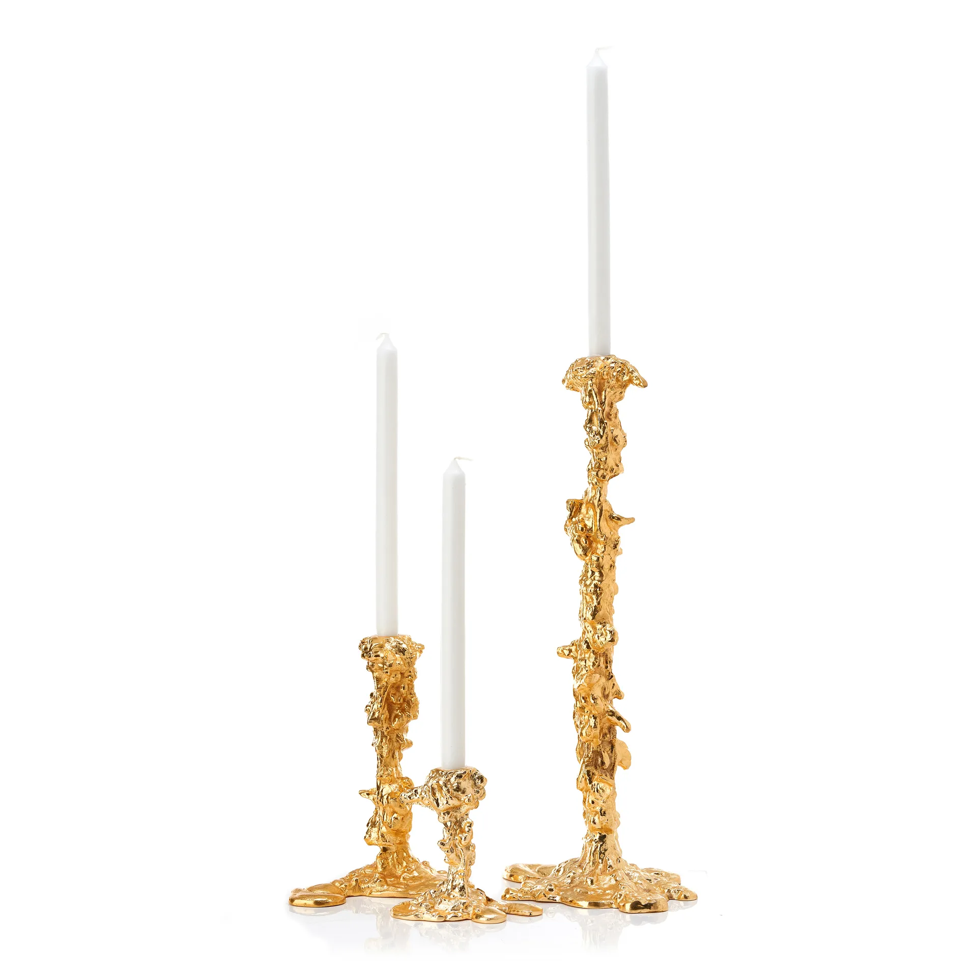 Drip candlestick 14 cm, Gold POLSPOTTEN