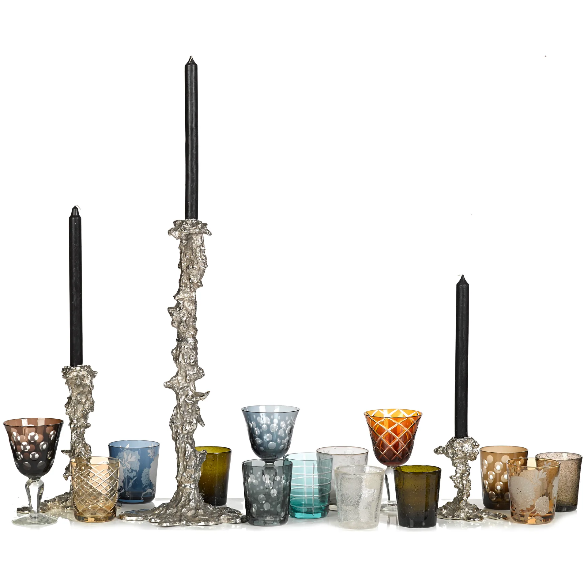 Drip candlestick 14 cm, Silver POLSPOTTEN