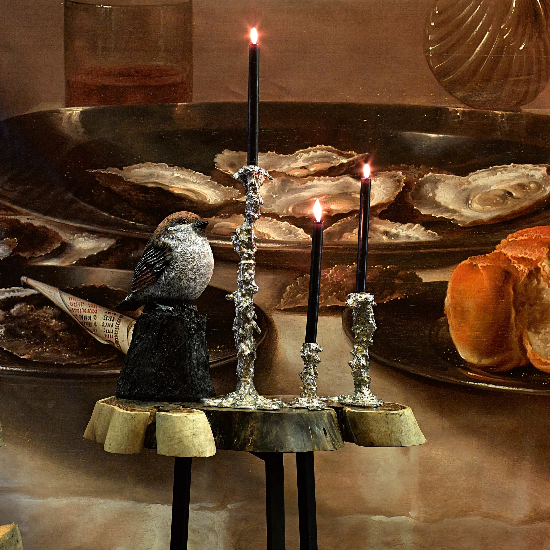 Drip candlestick 14 cm, Silver POLSPOTTEN