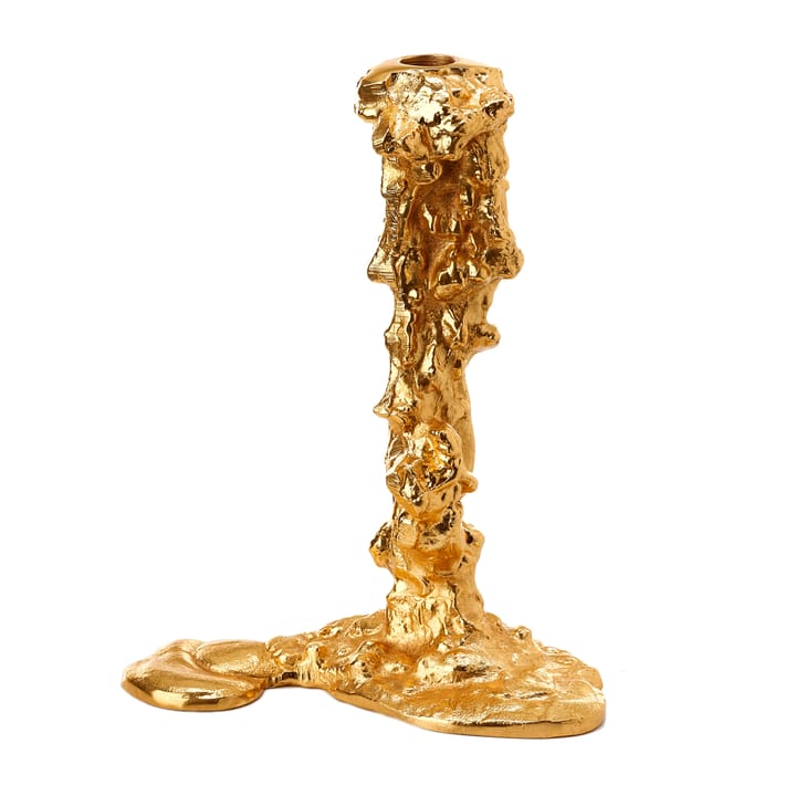 Drip candlestick L 25 cm - Gold - POLSPOTTEN