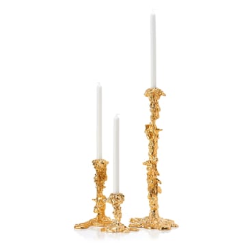 Drip candlestick L 25 cm - Gold - POLSPOTTEN