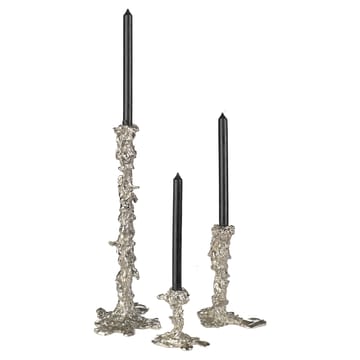 Drip candlestick L 25 cm - Silver - POLSPOTTEN