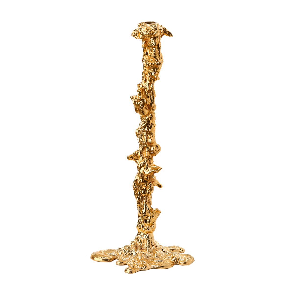 POLSPOTTEN Drip candlestick XXL 50 cm Gold | Scandinavian Design | Candle holders | Gold-coloured