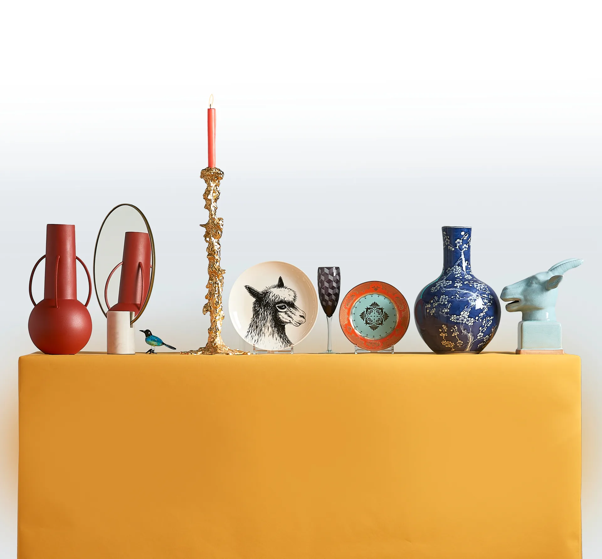 Drip candlestick XXL 50 cm, Gold POLSPOTTEN