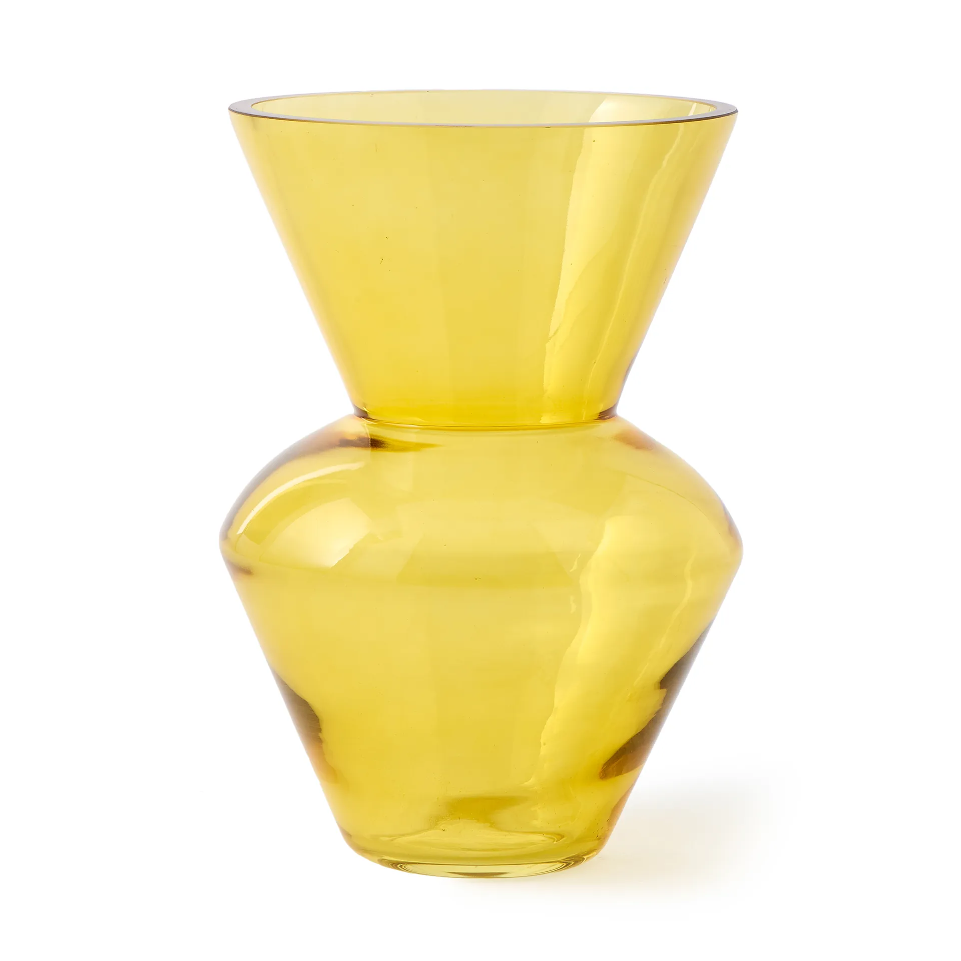 Fat neck vase S 35 cm, Yellow POLSPOTTEN