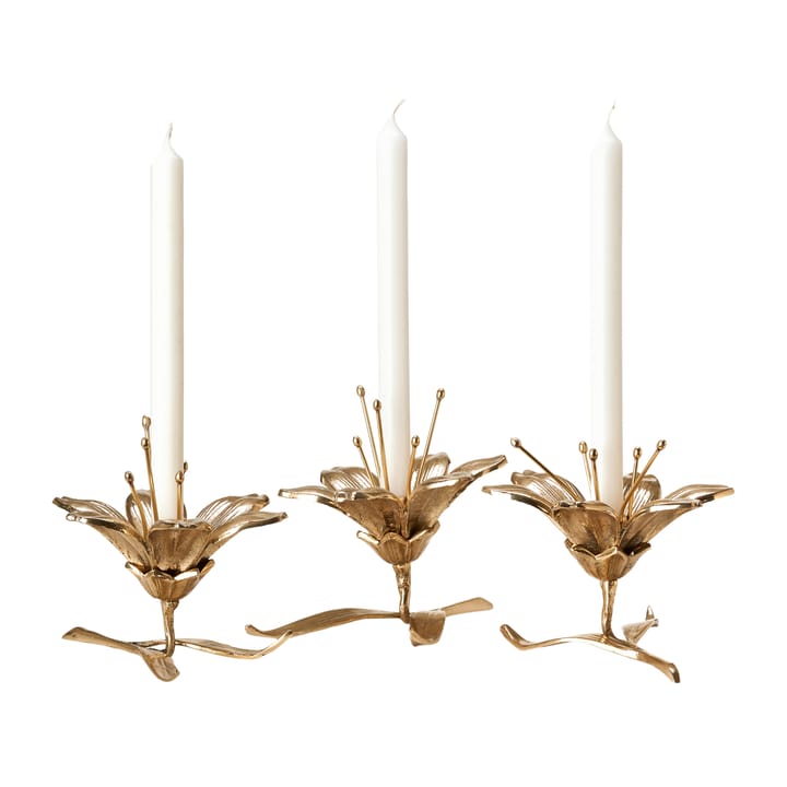 Lilly candlestick 15 cm - Gold - POLSPOTTEN