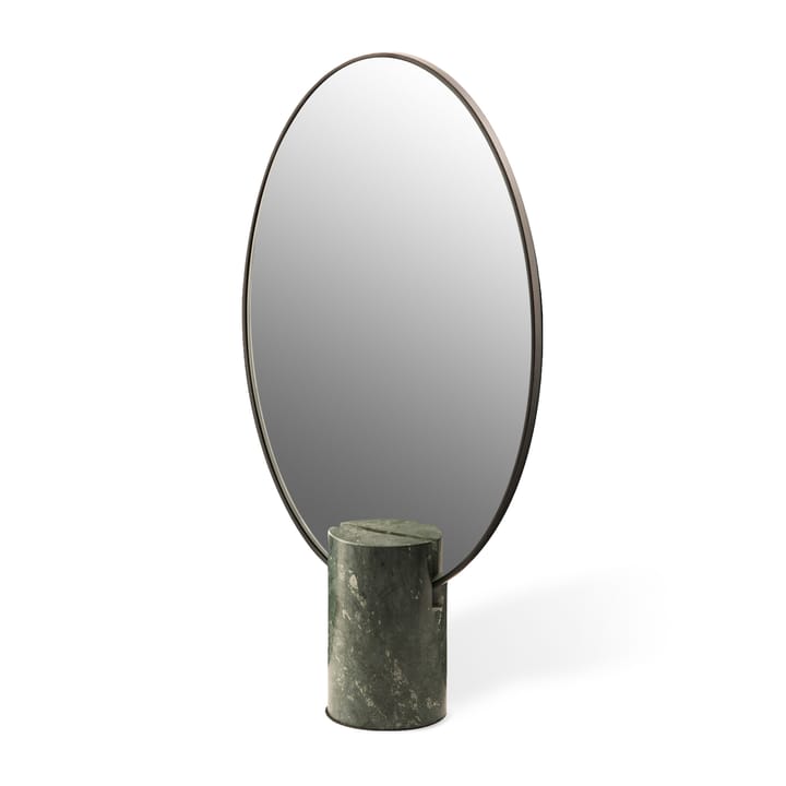 Oval Marble table mirror - Green - POLSPOTTEN
