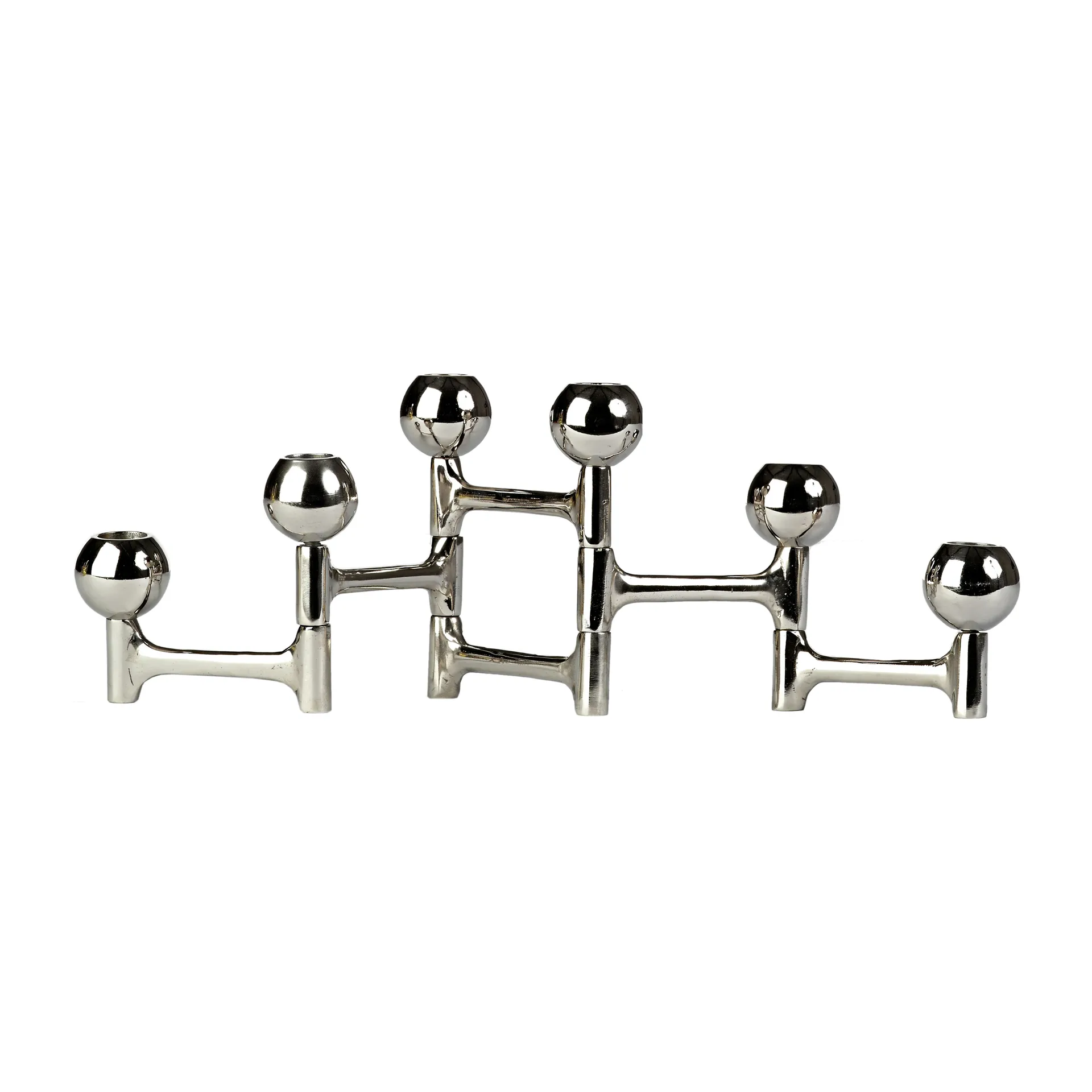 Round Folding candlestick 48x15 cm, Silver POLSPOTTEN