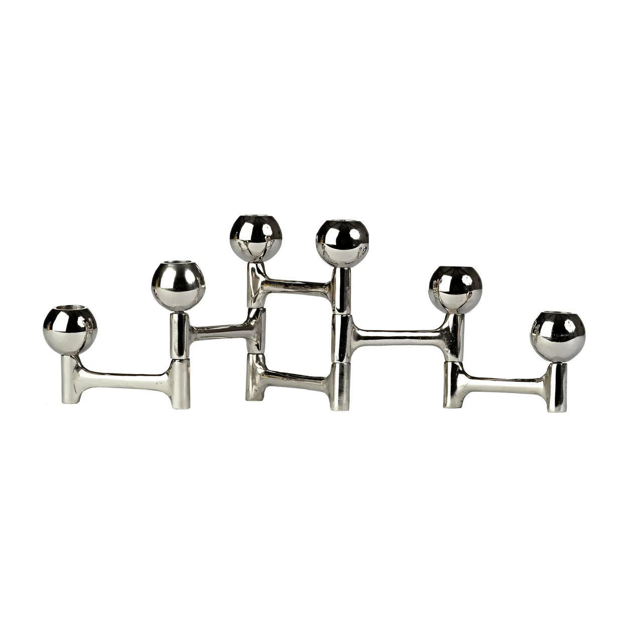 POLSPOTTEN Round Folding candlestick 48x15 cm Silver