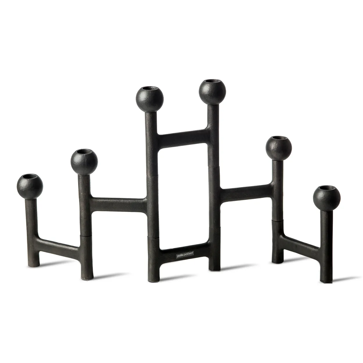 POLSPOTTEN Round Folding candlestick 56x30 cm Dark grey