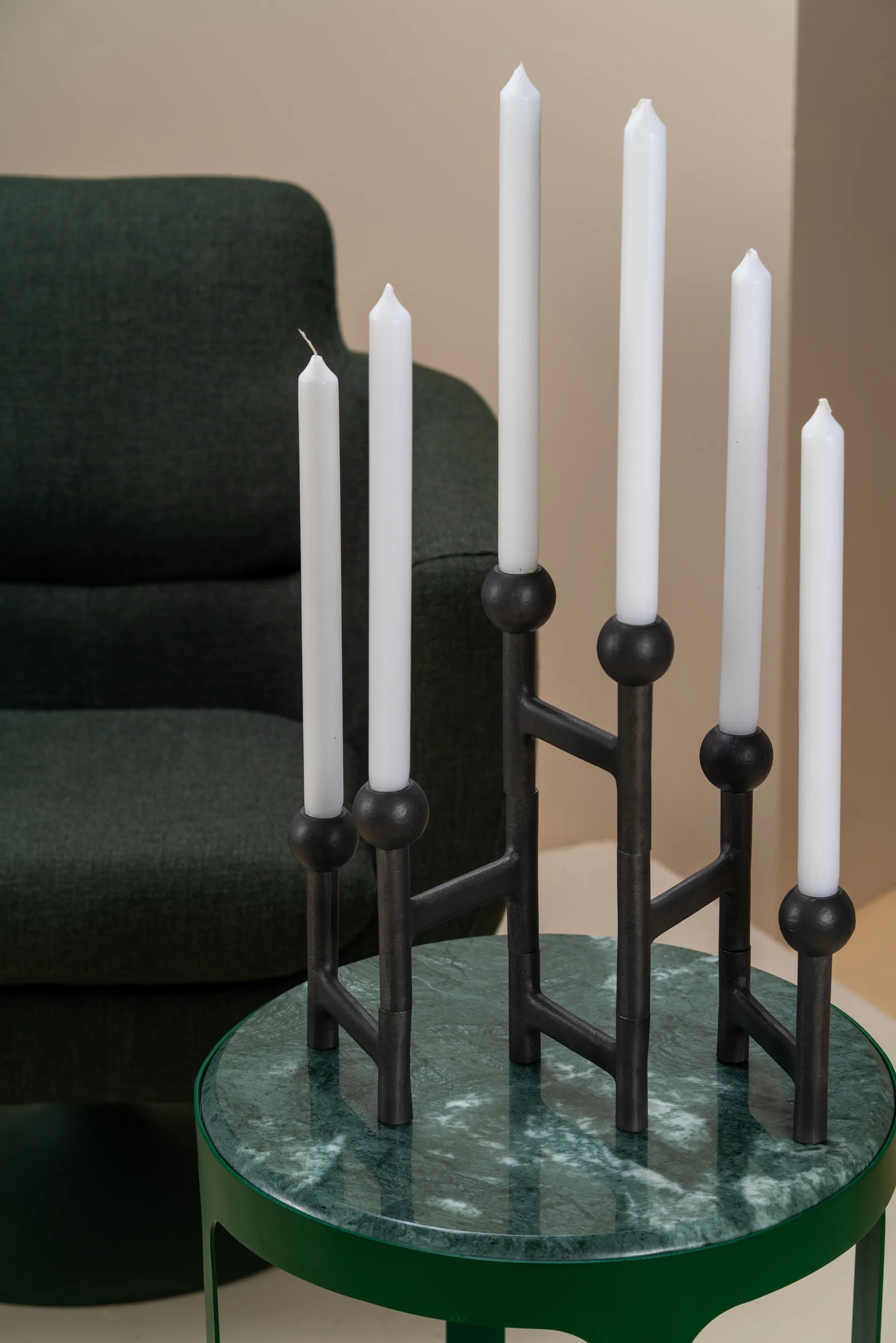 Round Folding candlestick 56x30 cm, Dark grey POLSPOTTEN