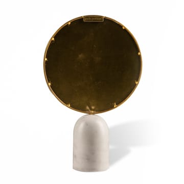 Round Marble table mirror - White - POLSPOTTEN