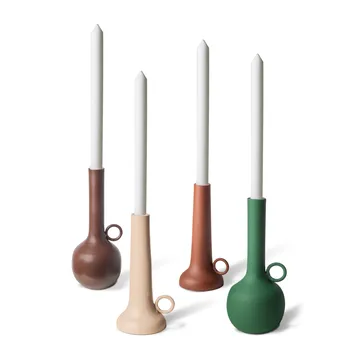 Spartan candle holder S 22 cm - Beige - POLSPOTTEN