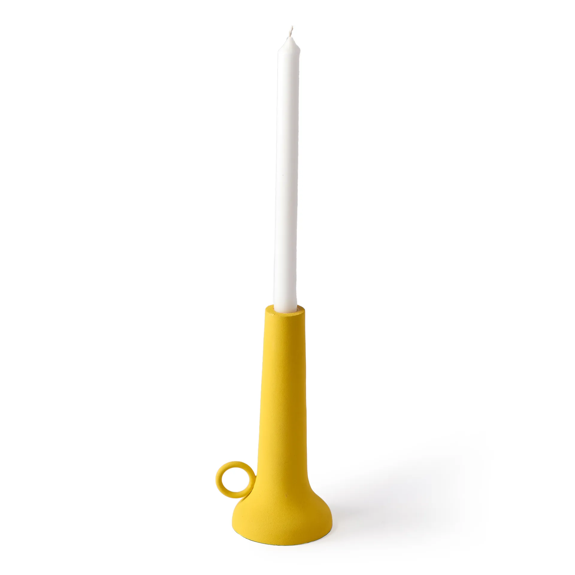 Spartan candle holder S 22 cm, Yellow POLSPOTTEN