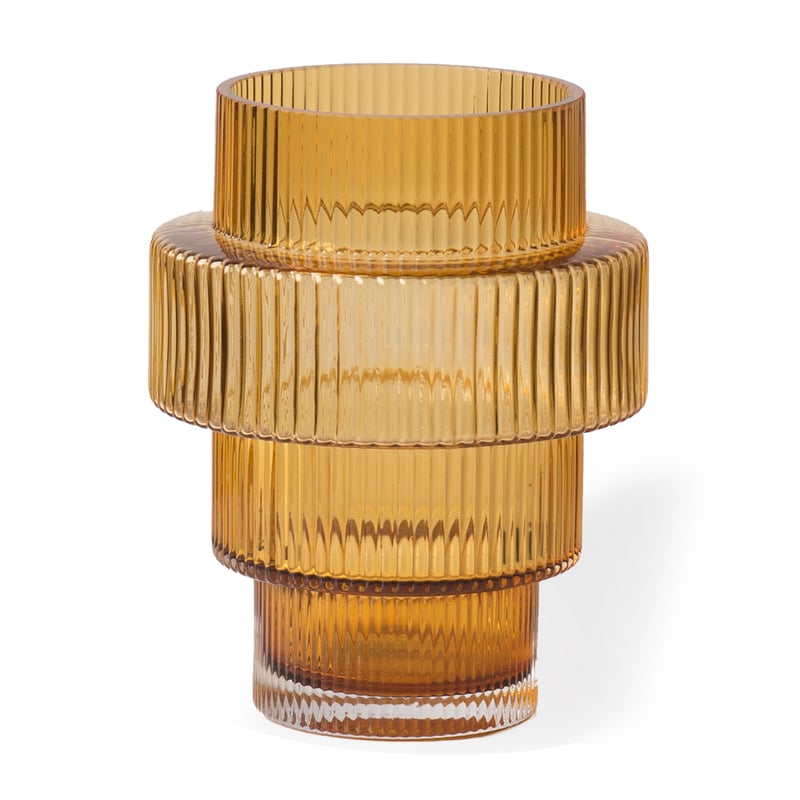 POLSPOTTEN Steps tealight holder 12 cm Ochre