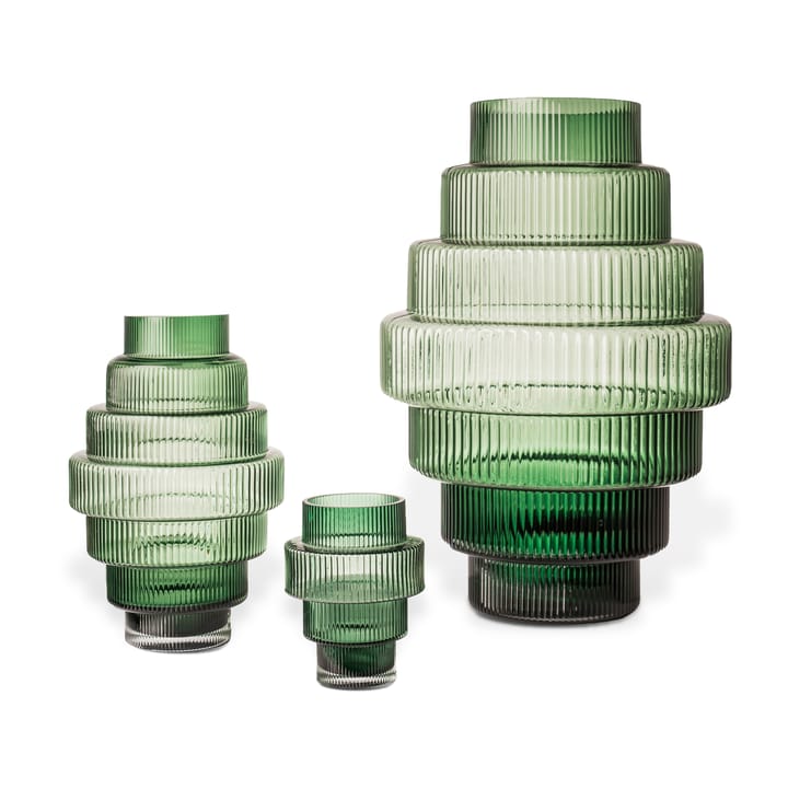 Steps vase L 50 cm - Dark green - POLSPOTTEN