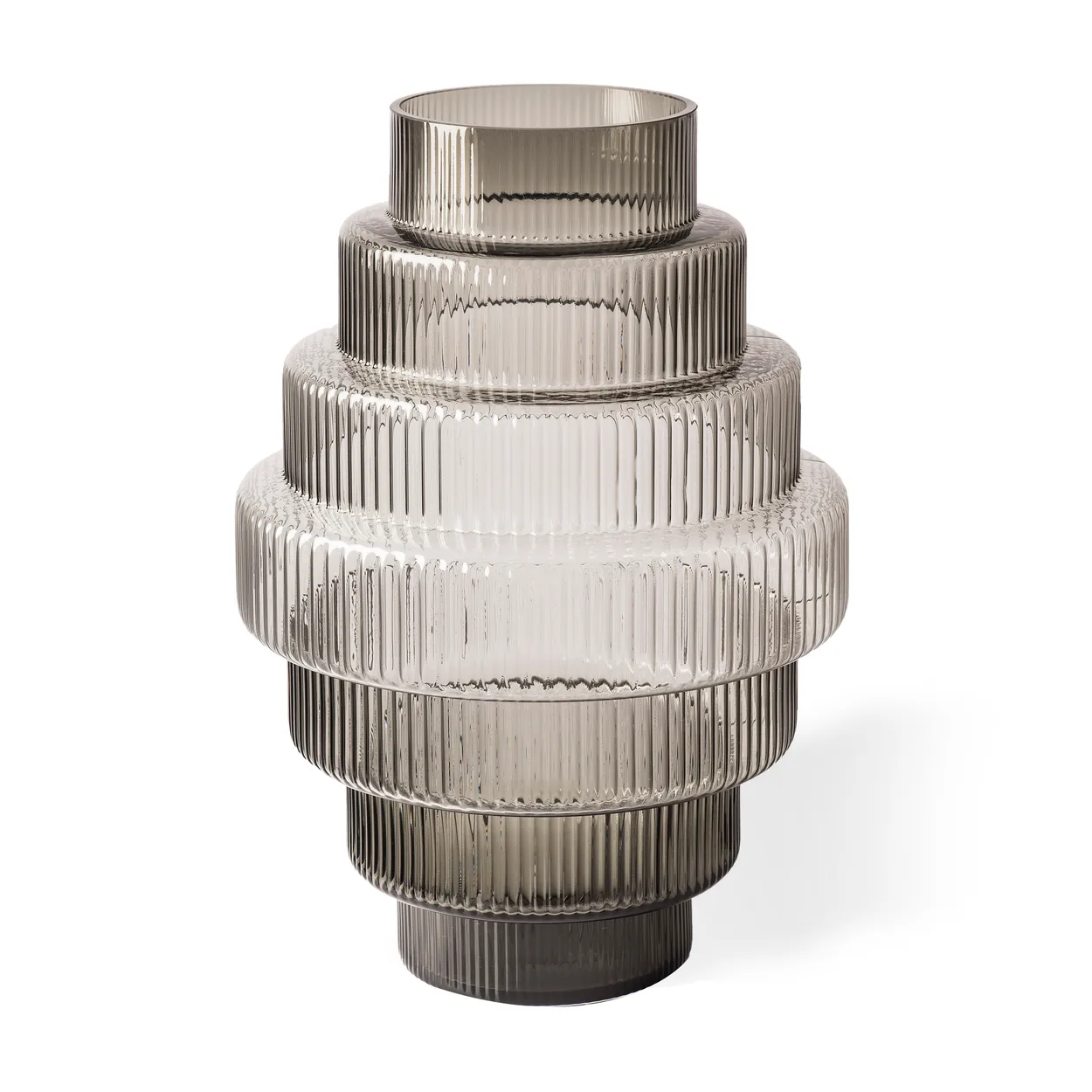 POLSPOTTEN Steps vase L 50 cm Dark grey | Scandinavian Design | Vases | Grey