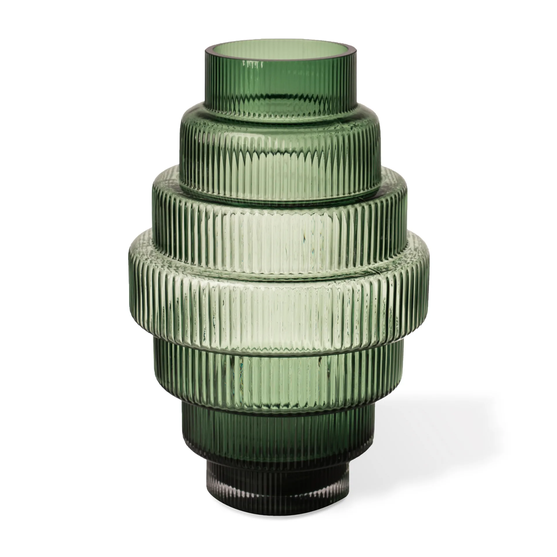 Steps vase S 30 cm, Dark green POLSPOTTEN