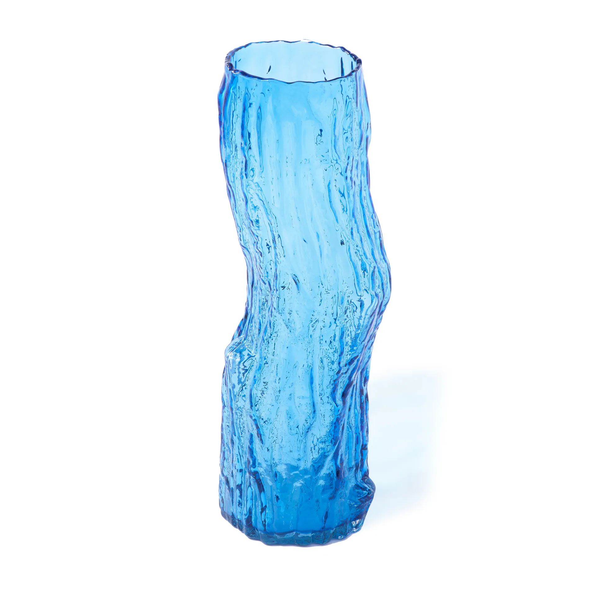 Tree log vase L 62 cm, Blue POLSPOTTEN