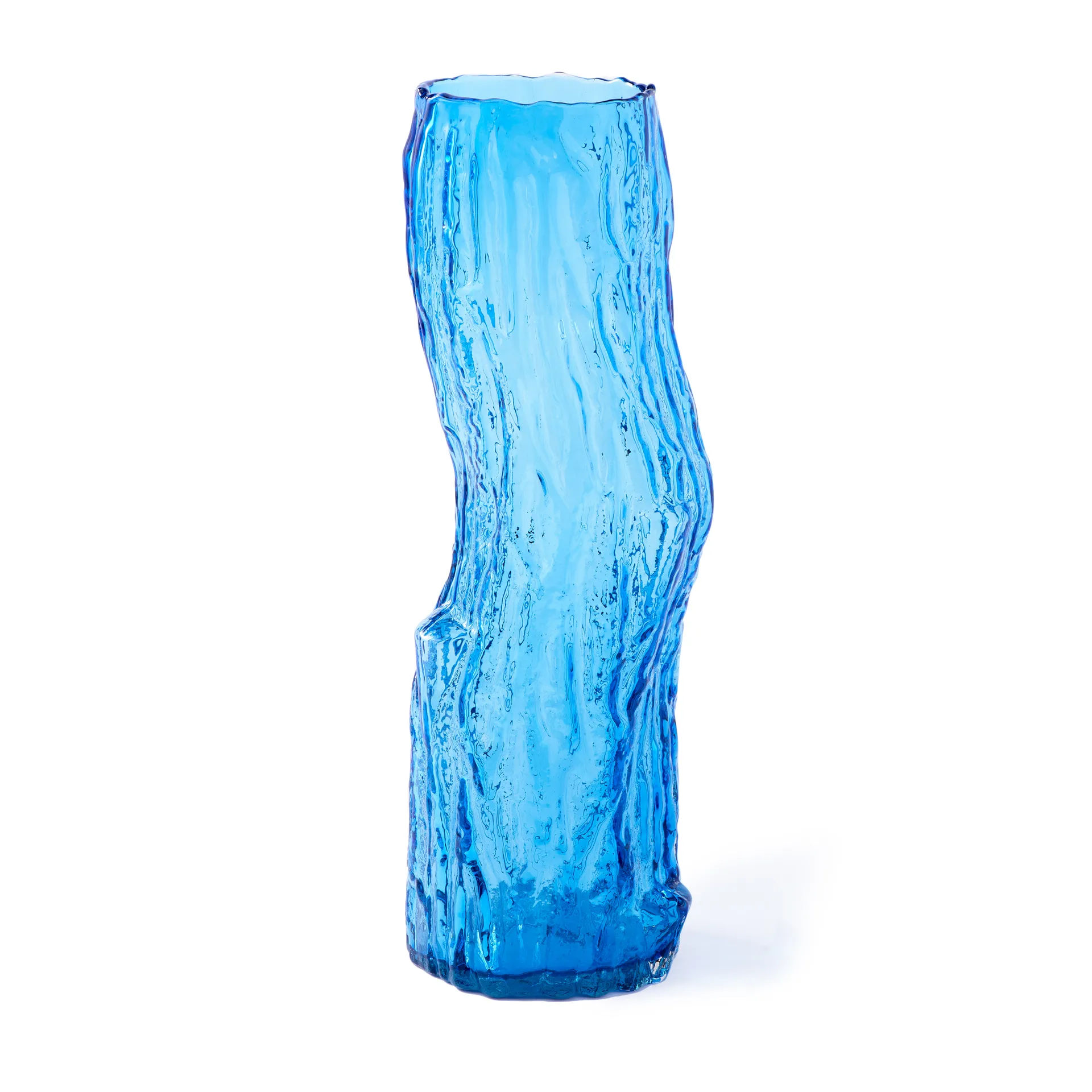Tree log vase L 62 cm, Blue POLSPOTTEN