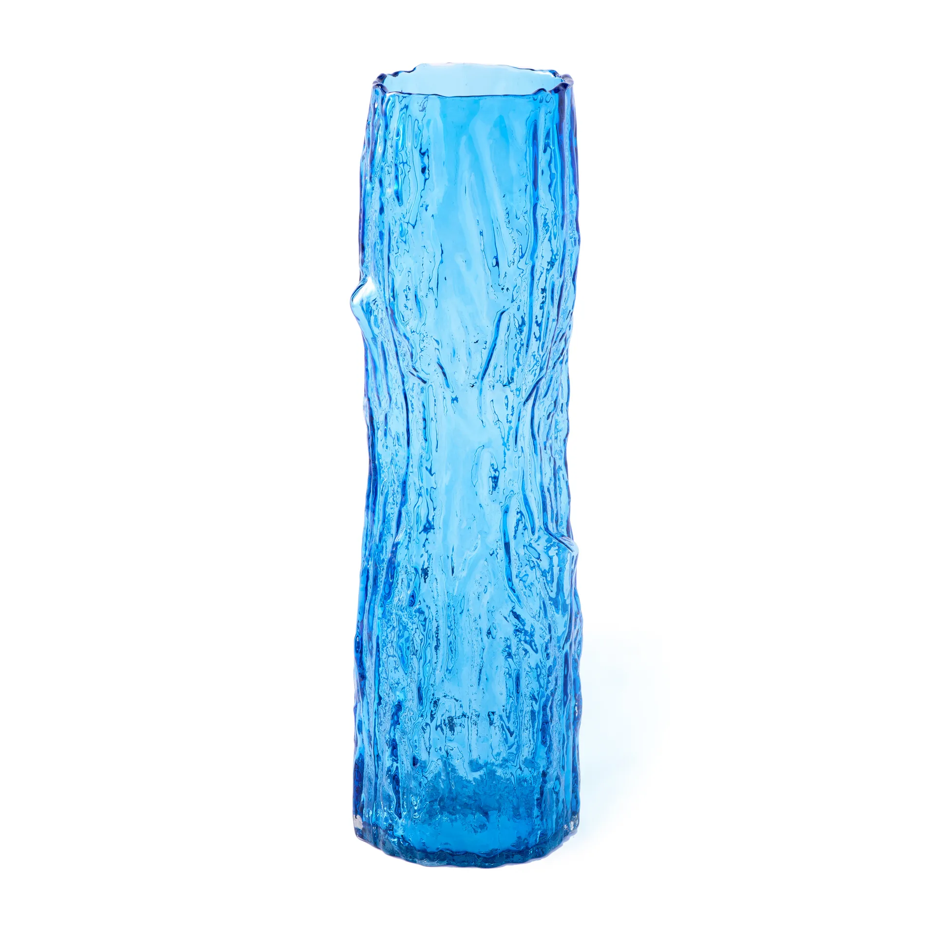 Tree log vase L 62 cm, Blue POLSPOTTEN
