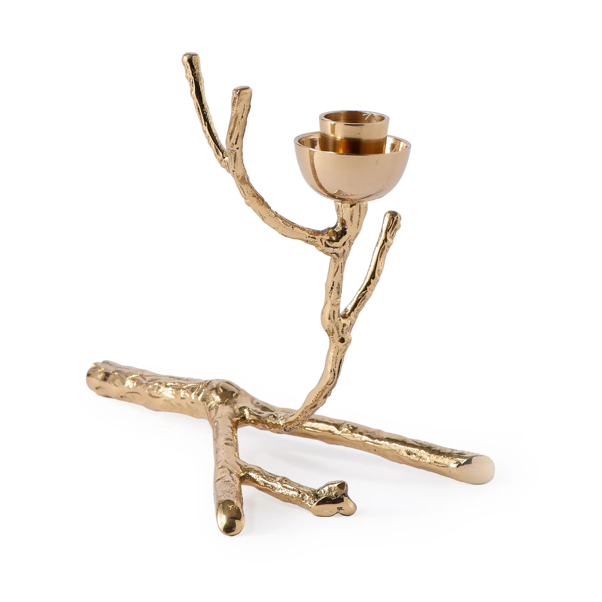 Twiggy candlestick S 14 cm, Gold POLSPOTTEN
