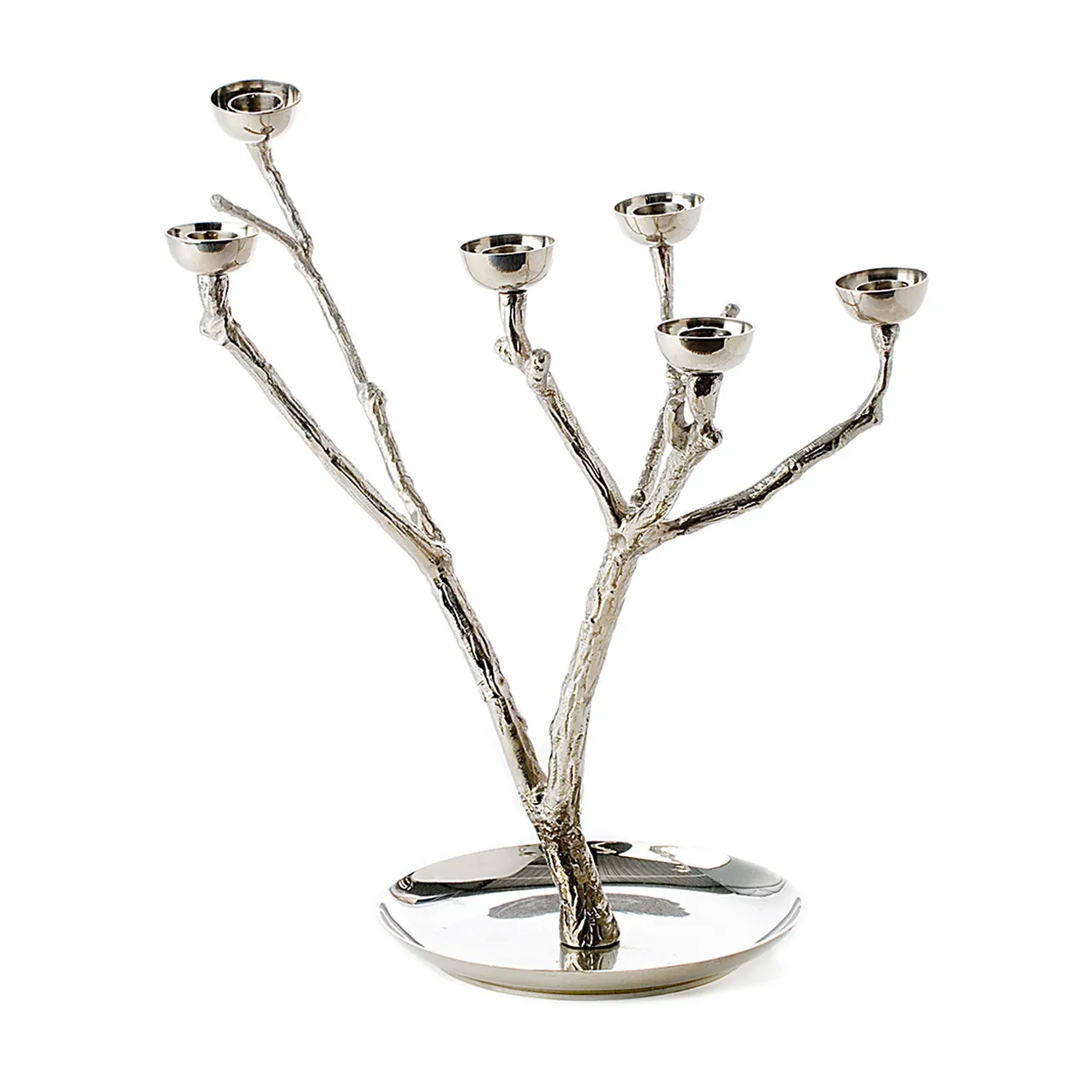 POLSPOTTEN Twiggy candlestick S 35 cm Silver | Scandinavian Design | Candle holders | Silver-coloured