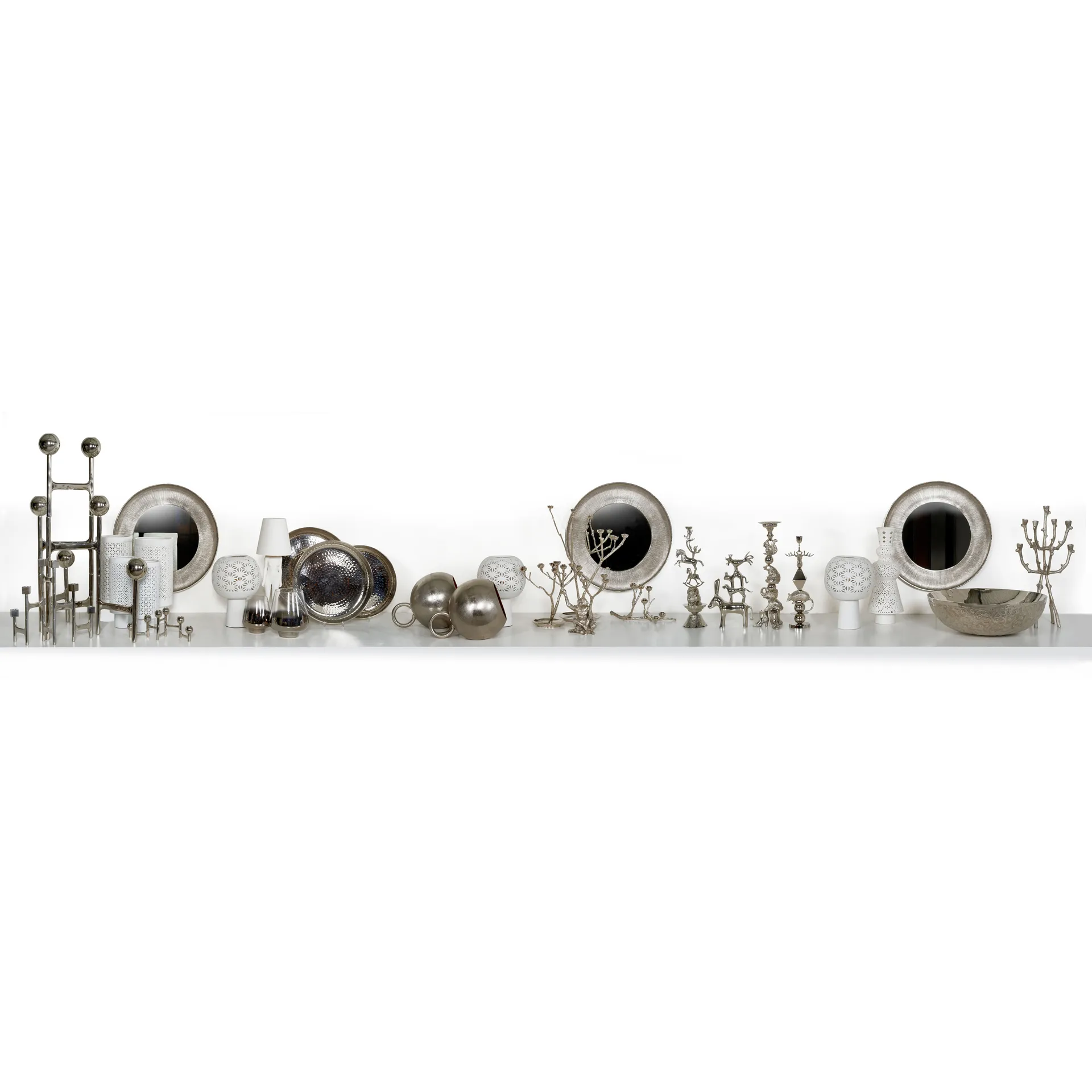 Twiggy squirrel candlestick 30 cm, Silver POLSPOTTEN