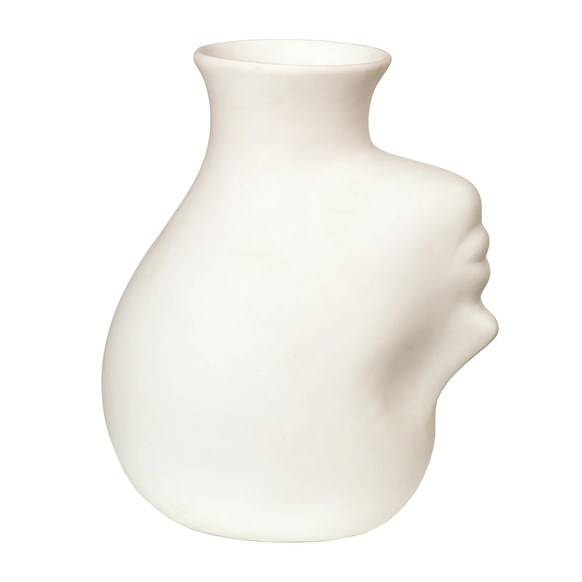 Upside-down head vase 25 cm, White POLSPOTTEN
