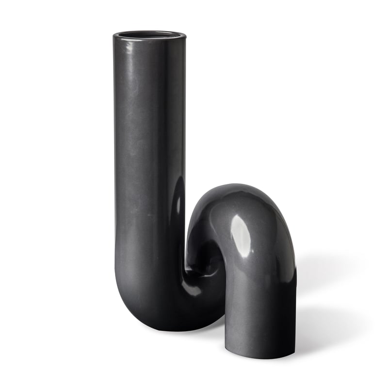 POLSPOTTEN Yourtube vase 37 cm Black
