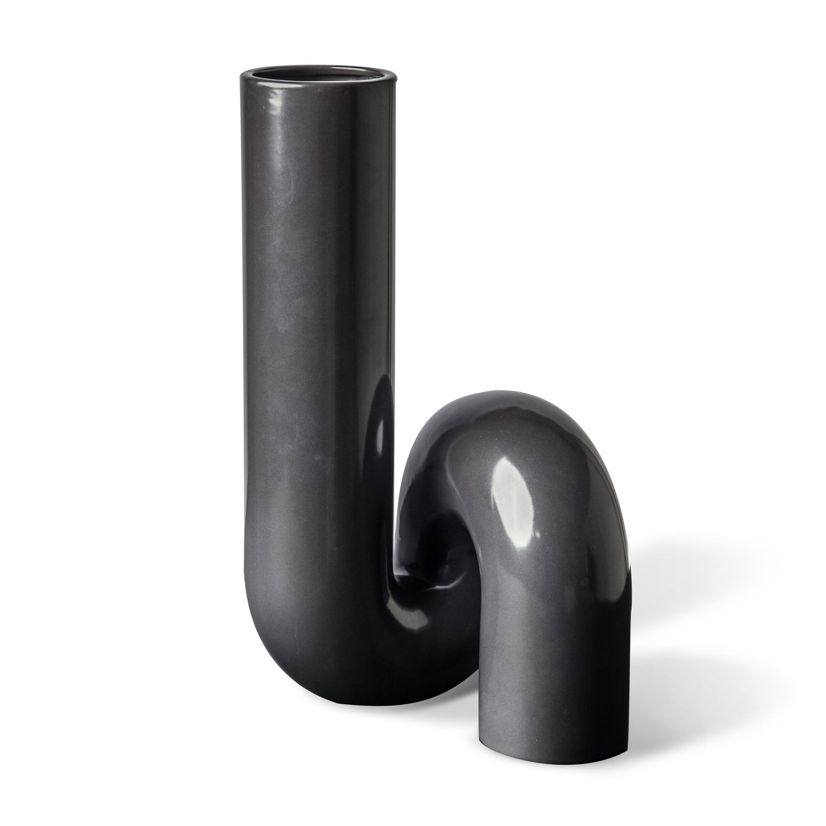 POLSPOTTEN Yourtube vase 37 cm Black