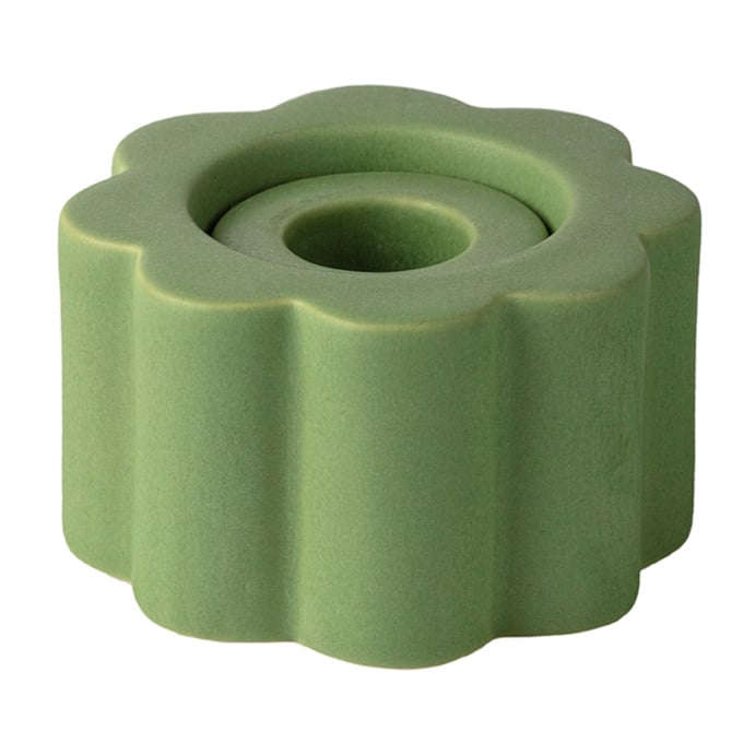 PotteryJo Birgit vase/candle sticks 5 cm Olive | Scandinavian Design | Candle holders | Green