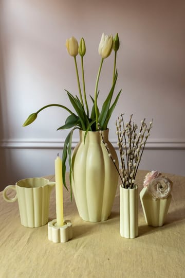 Birgit vase/candle sticks 5 cm - Pale Yellow - PotteryJo