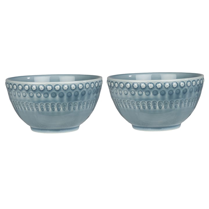 Daisy bowl 35 cl 2-pack - dusty blue (blue) - PotteryJo