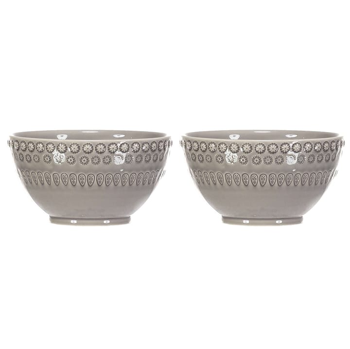 Daisy bowl 35 cl 2-pack - soft grey (grey) - PotteryJo