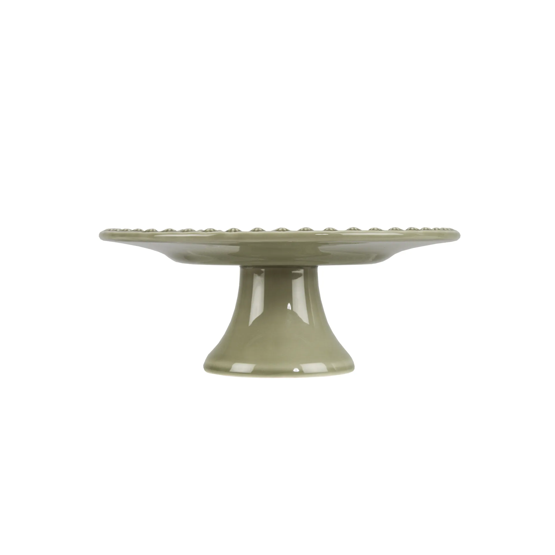 Daisy cake plate Ø 22 cm, faded army PotteryJo