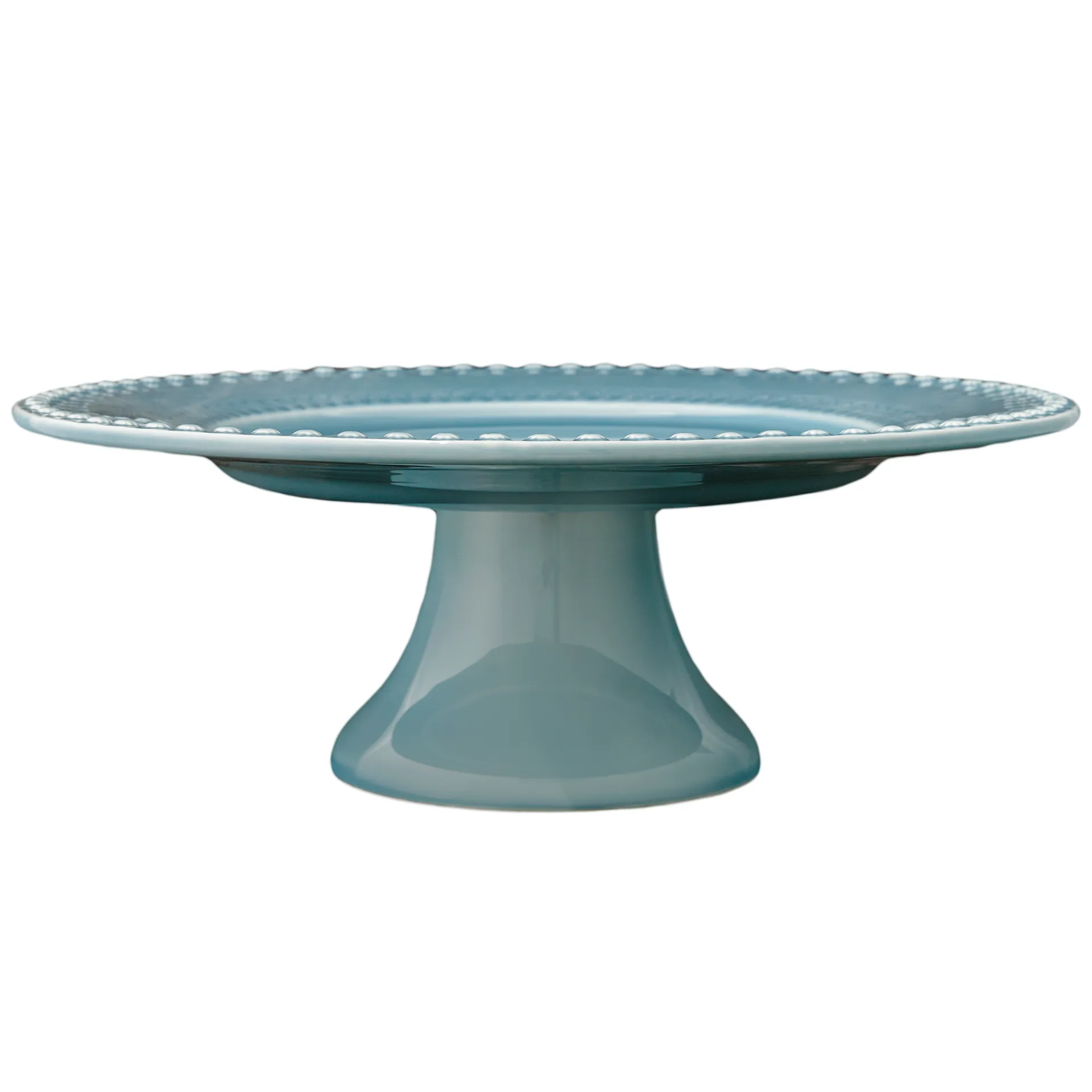 Daisy cake plate Ø 35 cm, dusty blue PotteryJo