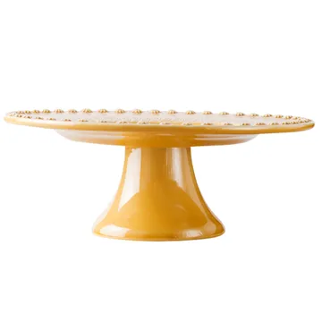 Daisy cake plate Ø 35 cm - sienna - PotteryJo