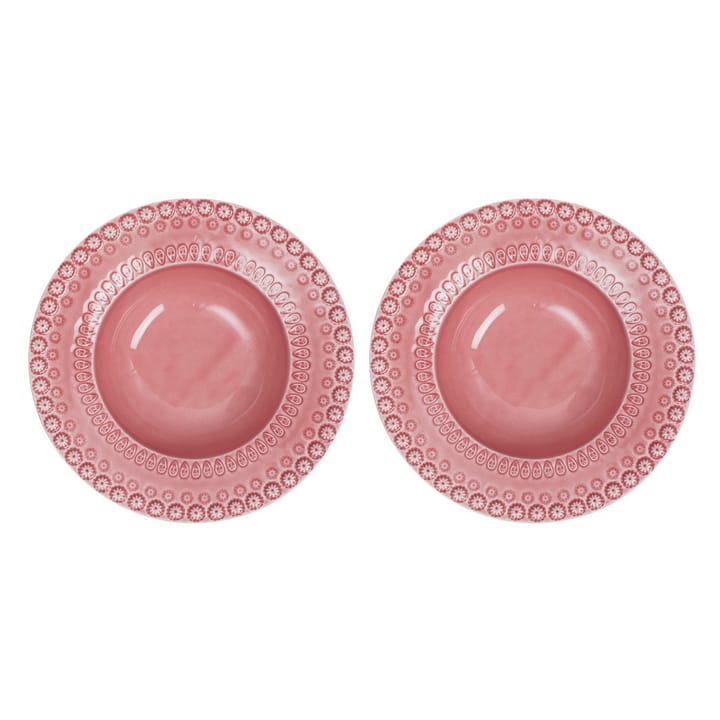 Daisy deep plate Ø 21 cm 2-pack - rose (pink) - PotteryJo
