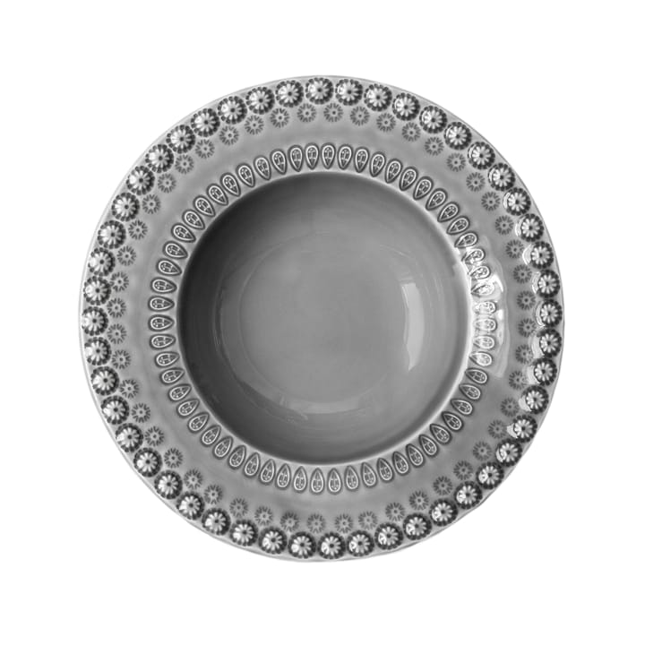Daisy deep plate Ø 21 cm - soft grey - PotteryJo