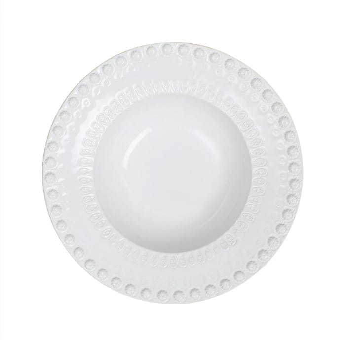 Daisy deep plate Ø 21 cm - white - PotteryJo