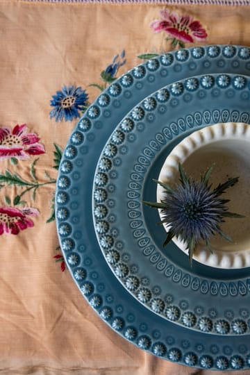 Daisy dessert plate Ø22 cm 2-pack - dusty blue - PotteryJo