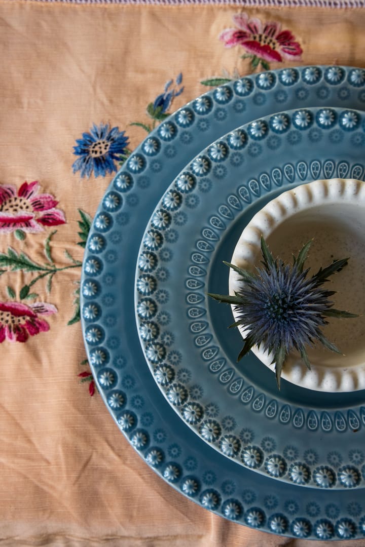 Daisy dessert plate Ø22 cm 2-pack, dusty blue PotteryJo